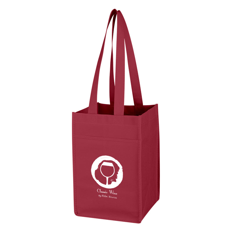 Load image into Gallery viewer, Non-Woven 4 Bottle Wine Tote Bag
