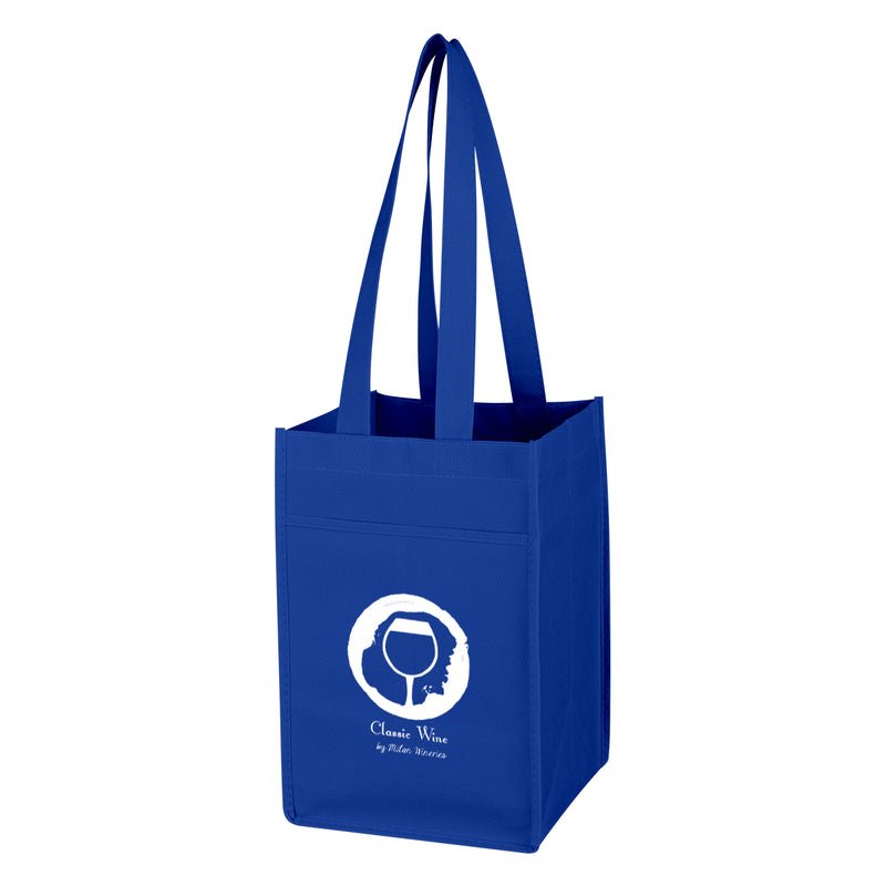Load image into Gallery viewer, Non-Woven 4 Bottle Wine Tote Bag
