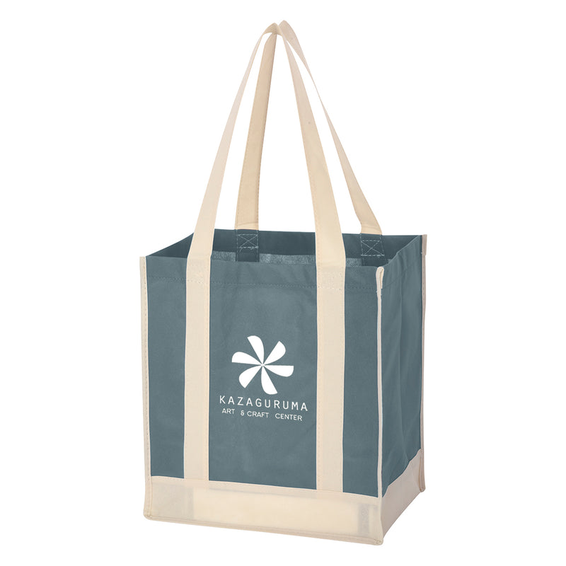 Load image into Gallery viewer, Non-Woven Two-Tone Shopper Tote Bag
