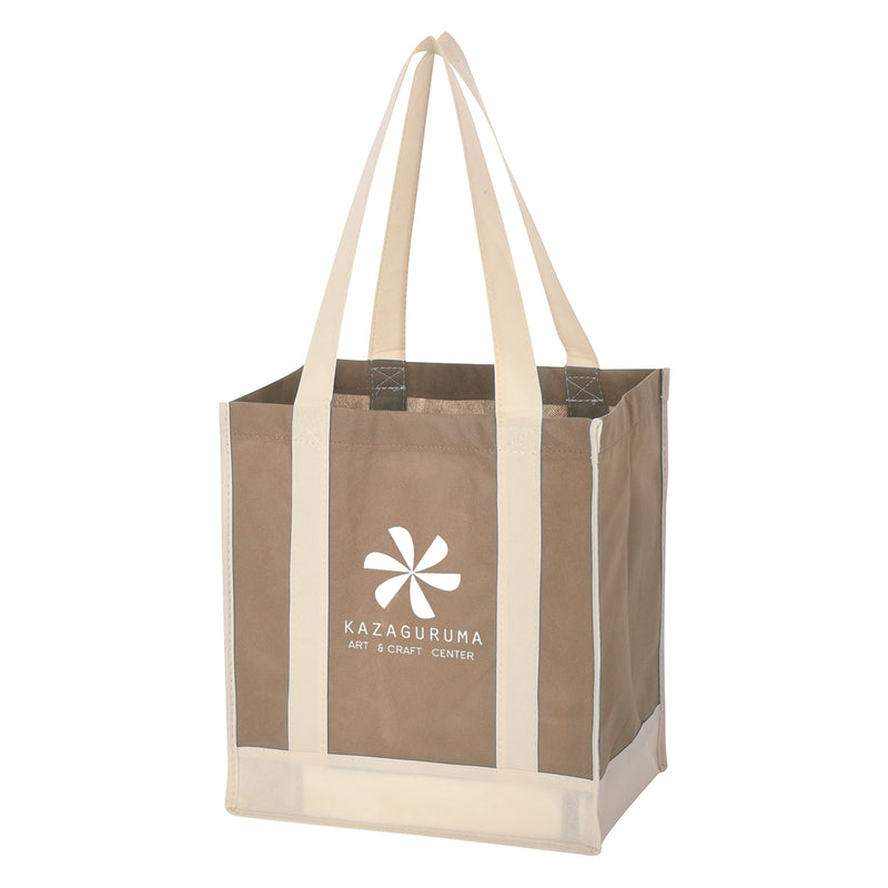 Load image into Gallery viewer, Non-Woven Two-Tone Shopper Tote Bag
