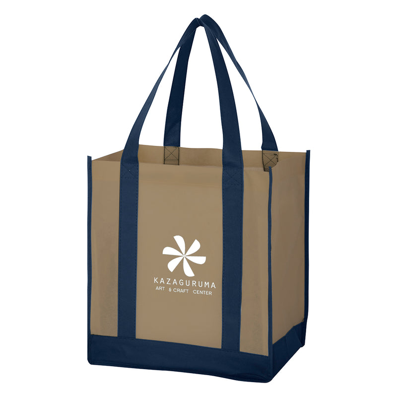 Load image into Gallery viewer, Non-Woven Two-Tone Shopper Tote Bag
