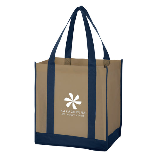 Non-Woven Two-Tone Shopper Tote Bag