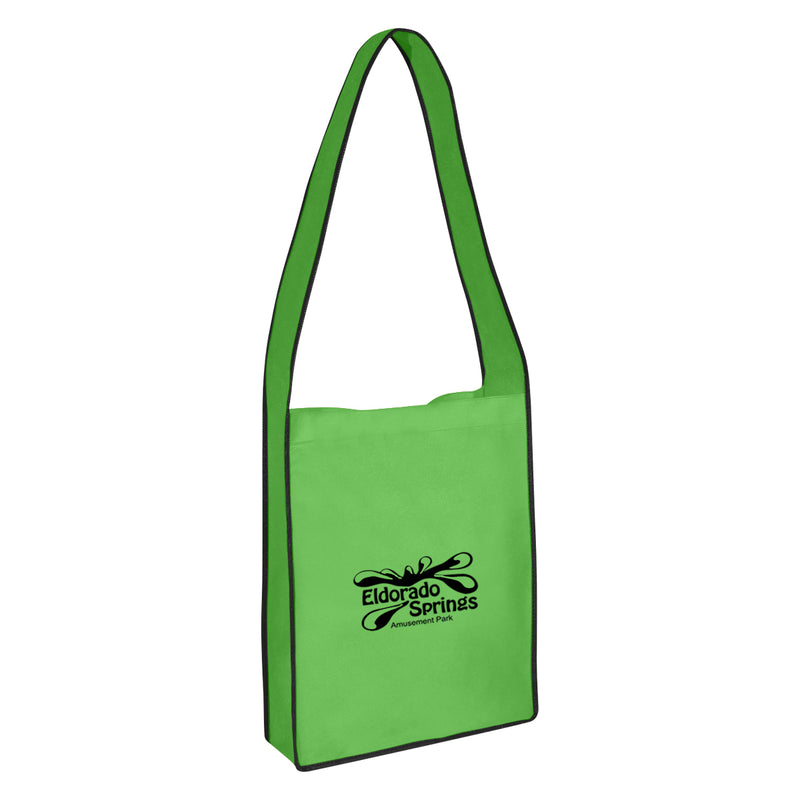 Load image into Gallery viewer, Non-Woven Messenger Tote Bag With Hook And Loop Closure
