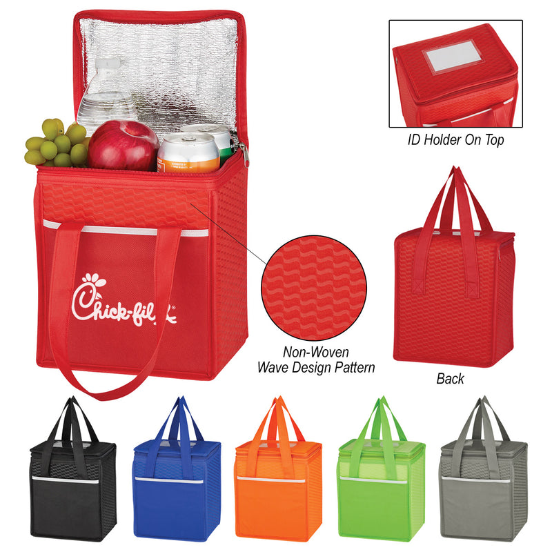 Load image into Gallery viewer, Wave Design Non-Woven Cooler Lunch Bag
