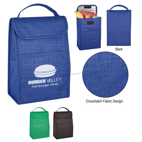 Crosshatch Non-Woven Lunch Bag
