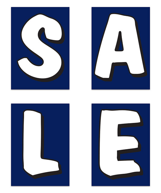 3D Jumbo Under the Hood Sign Set Blue Background - S-A-L-E kit of (4)