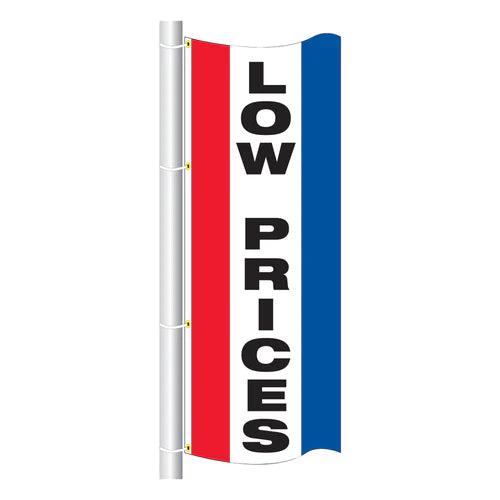 3ft x 8ft  Drape Flag Free Flying- Vertical Slogan