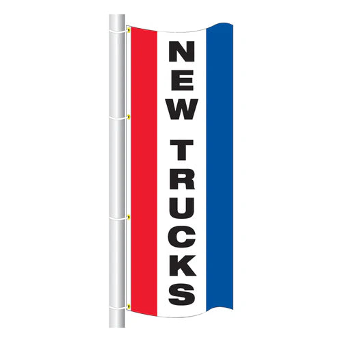Load image into Gallery viewer, 3ft x 8ft  Drape Flag Free Flying- Vertical Slogan
