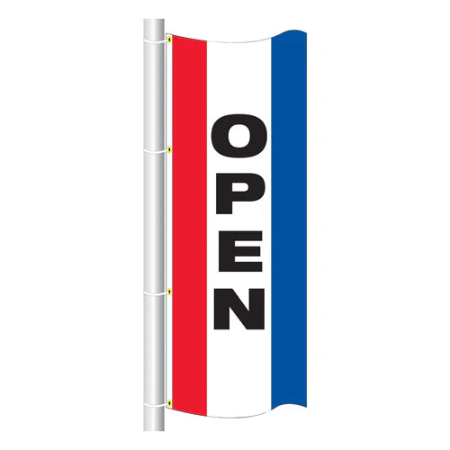 Load image into Gallery viewer, 3ft x 8ft  Drape Flag Free Flying- Vertical Slogan
