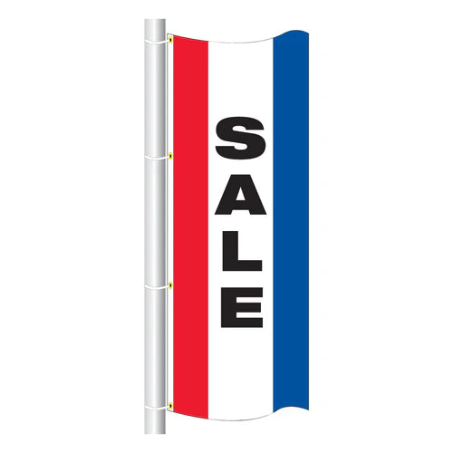 Load image into Gallery viewer, 3ft x 8ft  Drape Flag Free Flying- Vertical Slogan
