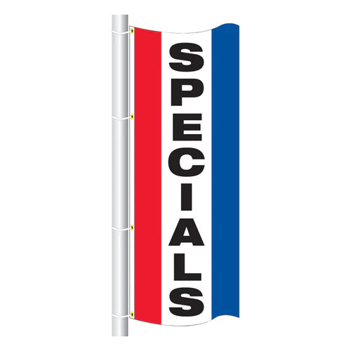 3ft x 8ft  Drape Flag Free Flying- Vertical Slogan