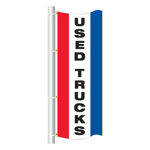 3ft x 8ft  Drape Flag Free Flying- Vertical Slogan
