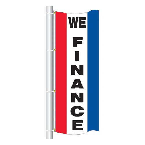 Load image into Gallery viewer, 3ft x 8ft  Drape Flag Free Flying- Vertical Slogan
