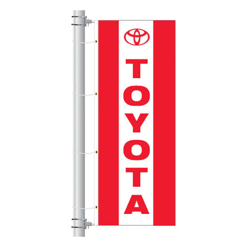 3ft x 8ft  Drape Flag with Sleeves- Vertical Dealer Brands