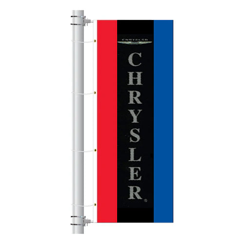 3ft x 8ft  Drape Flag with Sleeves- Vertical Dealer Brands
