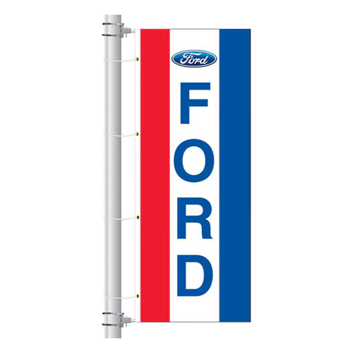 3ft x 8ft  Drape Flag with Sleeves- Vertical Dealer Brands
