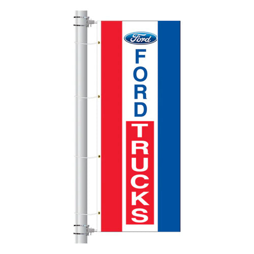 3ft x 8ft  Drape Flag with Sleeves- Vertical Dealer Brands