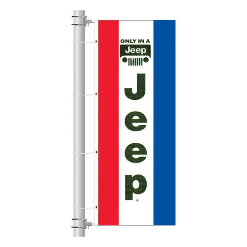 3ft x 8ft  Drape Flag with Sleeves- Vertical Dealer Brands