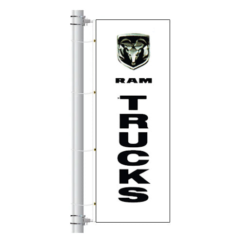 3ft x 8ft  Drape Flag with Sleeves- Vertical Dealer Brands