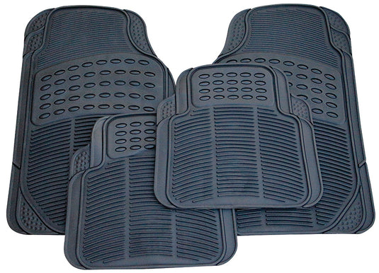 Rubber Floor Mat 4-piece Set- Black - Qty. 1 Set