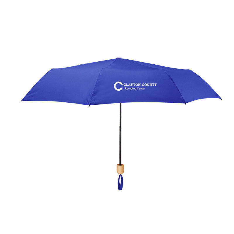 Load image into Gallery viewer, 41" Arc Umbrella With 100% RPET Canopy &amp; Bamboo Handle
