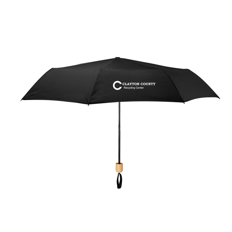 Load image into Gallery viewer, 41&quot; Arc Umbrella With 100% RPET Canopy &amp; Bamboo Handle
