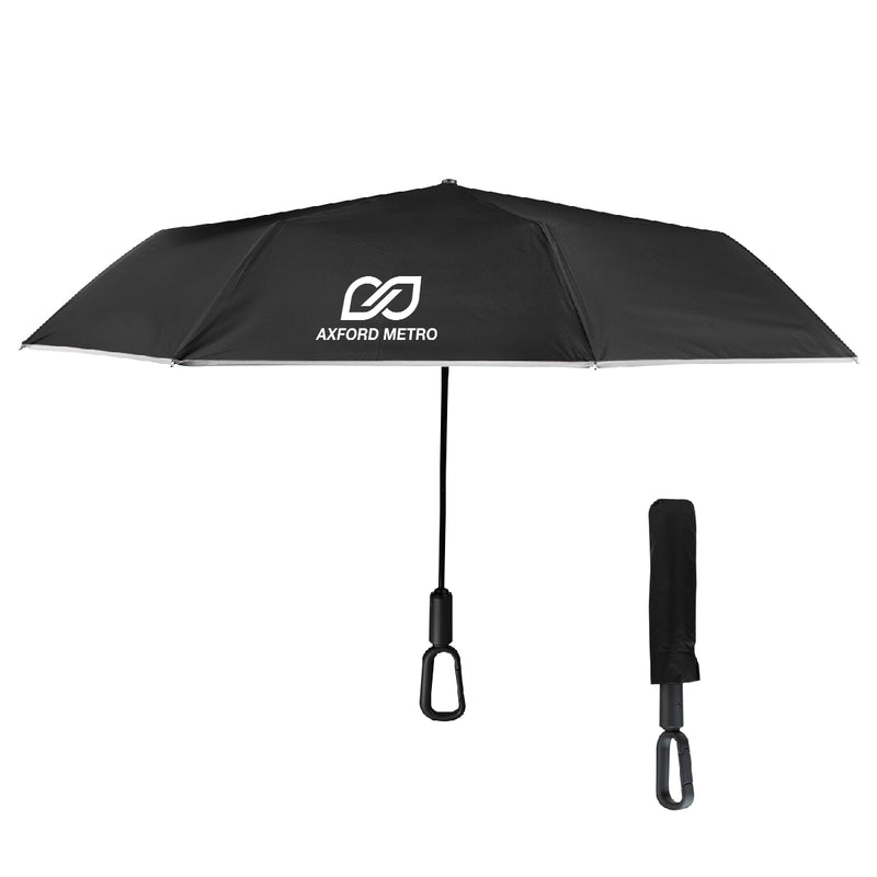 Load image into Gallery viewer, 46&quot; Arc Reflective Umbrella With Carabiner Handle
