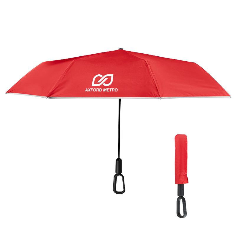 Load image into Gallery viewer, 46&quot; Arc Reflective Umbrella With Carabiner Handle
