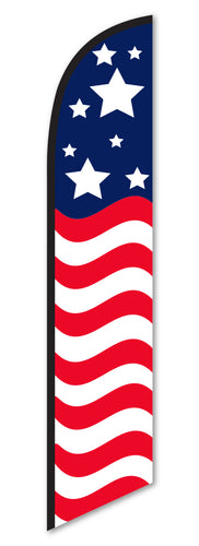 Premium Swooper Flag - American Flag 8 Stars