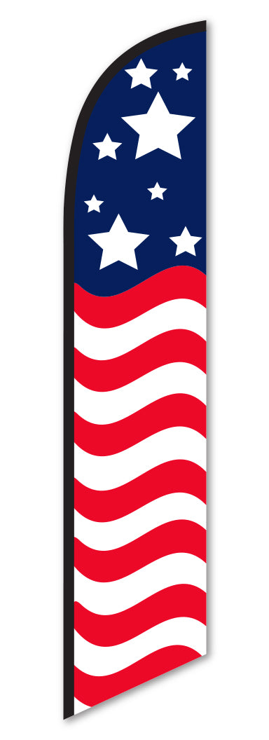 Premium Swooper Flag - American Flag 8 Stars