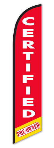 Premium Swooper Flag - Certified Pre-Owned (Red & White)
