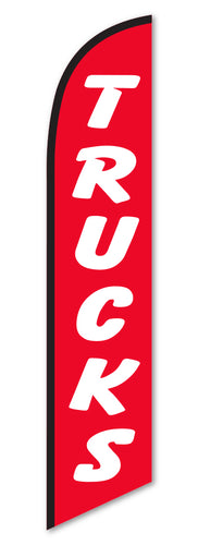 Premium Swooper Flag - Trucks Red