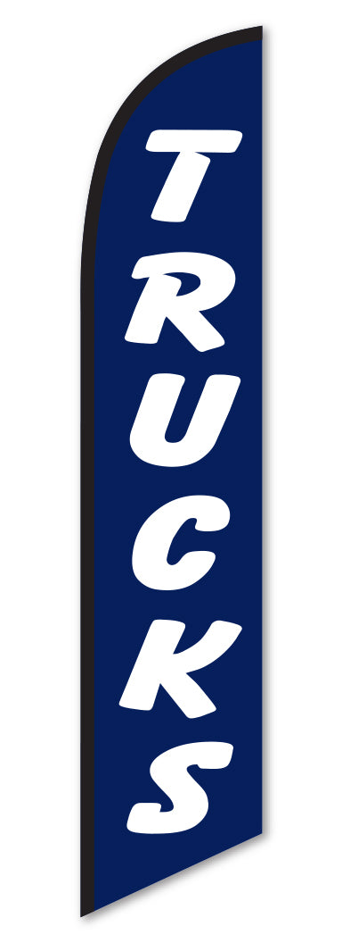 Premium Swooper Flag - Trucks Blue
