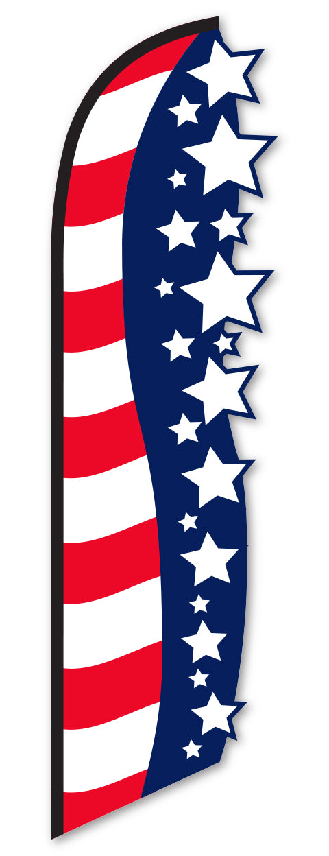 3-D Swooper Flag - Patriotic USA
