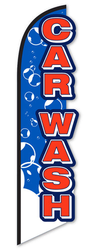 3-D Swooper Flag - Car Wash