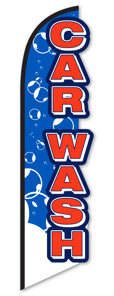 3-D Swooper Flag - Car Wash
