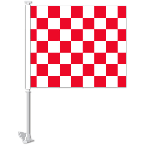 Window Flag - Red/White Checkered