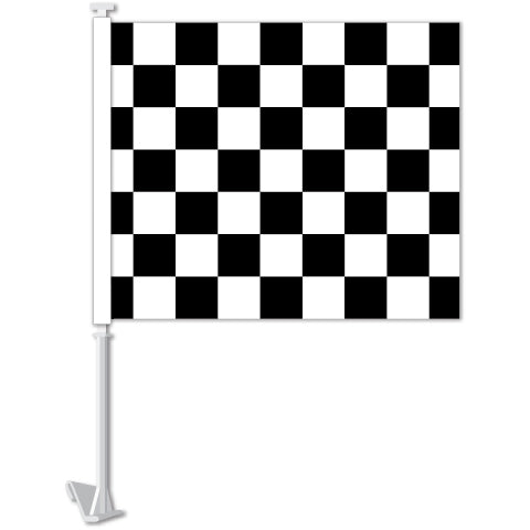 Window Flag - Black/White Checkered