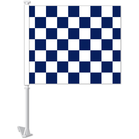 Window Flag - Blue/White Checkered