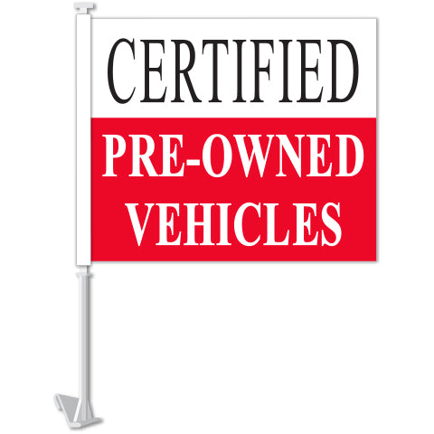 Window Flag - Certified Pre Owned Vehicles Red