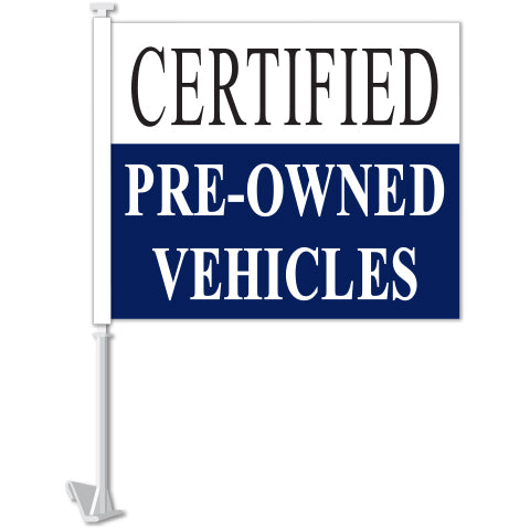 Window Flag - Certified Pre Owned Vehicles Blue