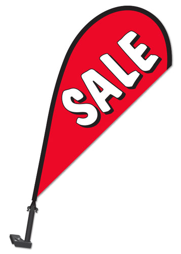 Window Paddle Flag - SALE Red