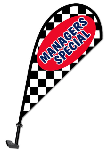 Window Paddle Flag - Managers Special