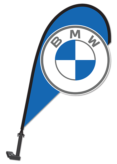 3D Window Paddle Flag - BMW