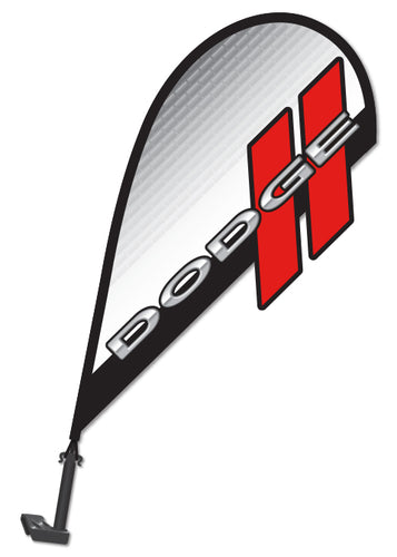 3D Window Paddle Flag - Dodge