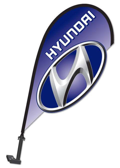 3D Window Paddle Flag - Hyundai