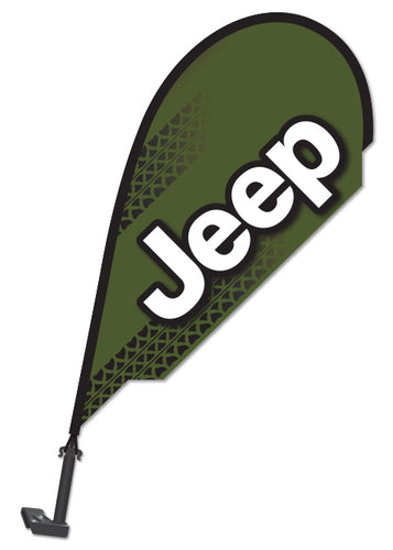 3D Window Paddle Flag - Jeep