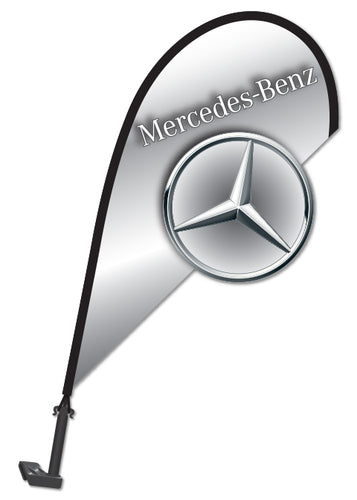 3D Window Paddle Flag - Mercedes