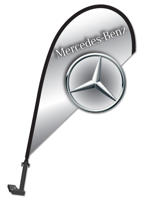 3D Window Paddle Flag - Mercedes