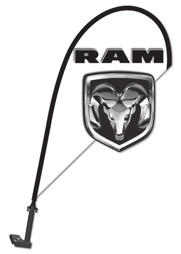 3D Window Paddle Flag - RAM